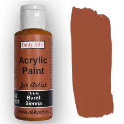 Akrylová umělecká barva Sienna pálená 50 ml Daily ART