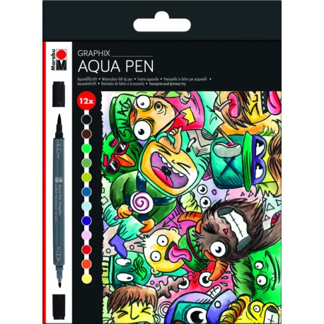 Aqua pen sada Mega Mash 12 kusů Marabu