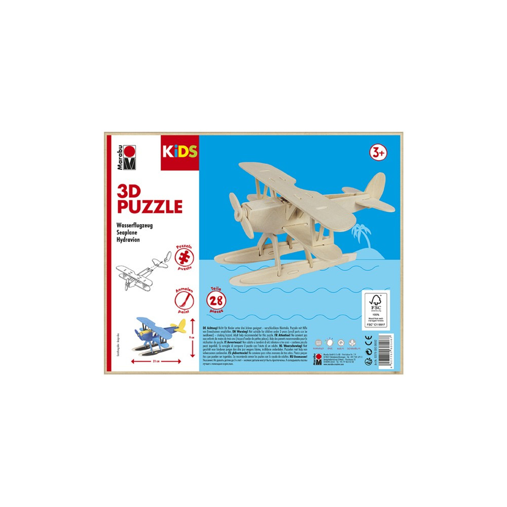 3D Puzzle Hydroplán 9x 21cm Marabu