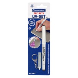 Popisovač Security UV pen se svítilnou Centropen