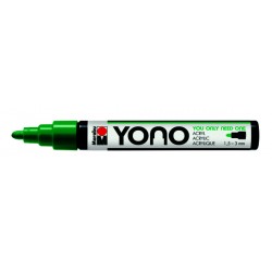 YONO univerzální 1,5 - 3 mm akrylový popisovač zelený bohatý Marabu