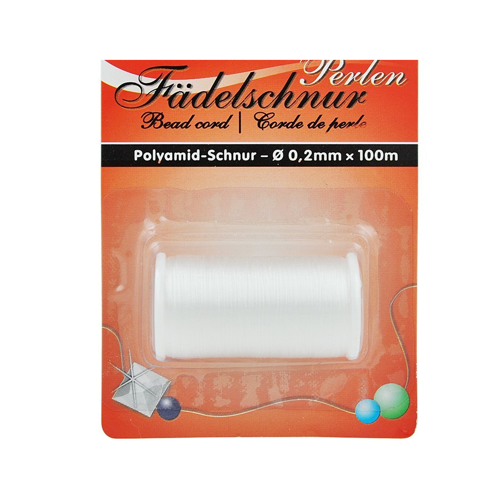 Polyamidová šnůrka, průměr 0,2mm, 10m Polyamidová šnůrka, průměr 0,2mm, 10m