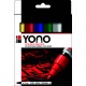 YONO univerzální 6x 1,5 - 3 mm akrylové popisovače sada basic Marabu