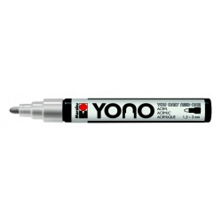 YONO univerzální 1,5 - 3 mm akrylový popisovač bílý Marabu
