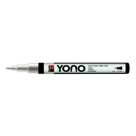 YONO univerzální 0,5 - 1,5 mm akrylový popisovač bílý Marabu