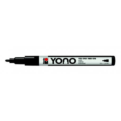 YONO univerzální 0,5 - 1,5 mm akrylový popisovač černý Marabu