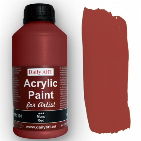 Akrylová umělecká barva Marsova červená 500 ml Daily ART