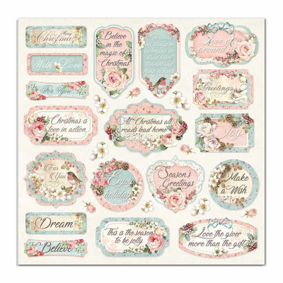 Sada papírů na scrapbooking Růžové Vánoce Stamperia