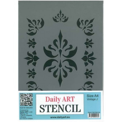 Šablona plastová A4 Vintage J Daily ART