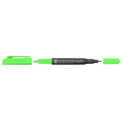 Popisovač oboustranný permanentní limetka Graphix Marabu