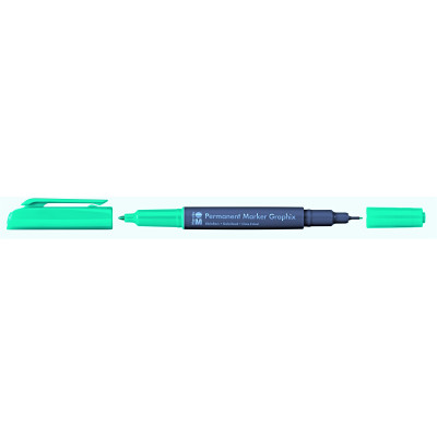 Popisovač oboustranný permanentní aqua zelená Graphix  Marabu