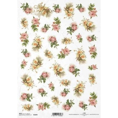 Rýžový papír Růže A4