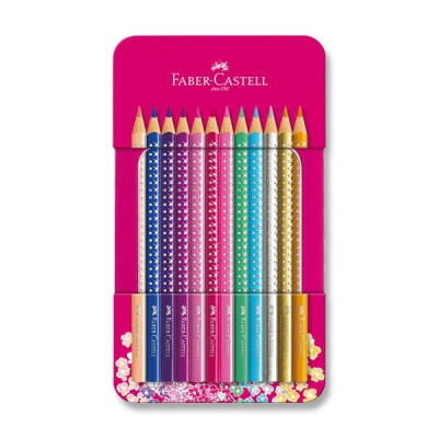 Pastelky 12 kusů v kovové kazetě Faber Castell