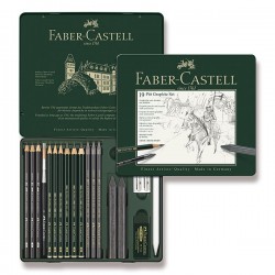 Faber Castell Sada Grafitových tužek Pitt v plechu 19 ks