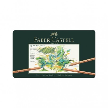 Suchý pastel v tužce Faber Castell 60ks Pitt Pastell sada v plechové krabičce