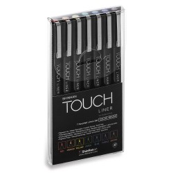 Touch liner brush barevná sada 7 kusů ShinHan