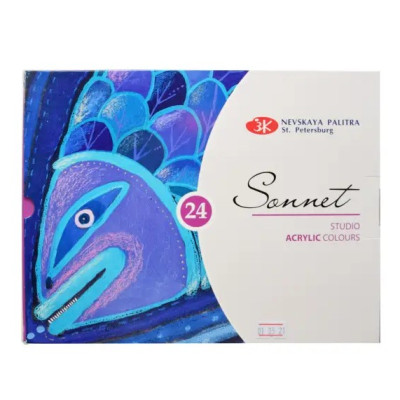 Akrylové studiové barvy v tubách 24x10 ml Sonnet