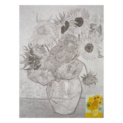 Předmalované plátno Slunečnice 30x40cm