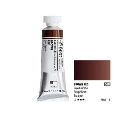 ShinHan Akvarelová barva PWC 15 ml Brown Red 668