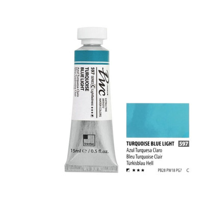 ShinHan Akvarelová barva PWC 15 ml Turquoise Blue Light 597