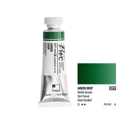 ShinHan Akvarelová barva PWC 15 ml Green Deep 577