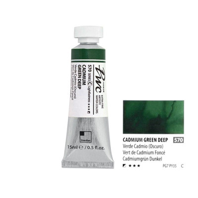 ShinHan Akvarelová barva PWC 15 ml Cadmium Green Deep 570