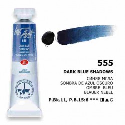 Akvarelová barva Dark blue shadows 555 White Nights Nevskaya Palitra St. Petersburg 10ml