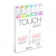 Touch Twin Marker Brush 6 ks štětečkové oboustranné pastelové odstíny ShinHan