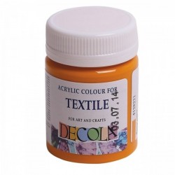 Barva na textil, barva tmavá žlutá, Decola, 50 ml