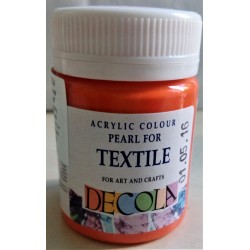Barva na textil, Oranžová perleťová, Decola, 50 ml