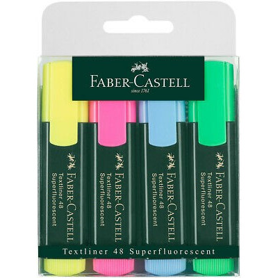 Zvýrazňovače sada 4 kusů Faber Castell