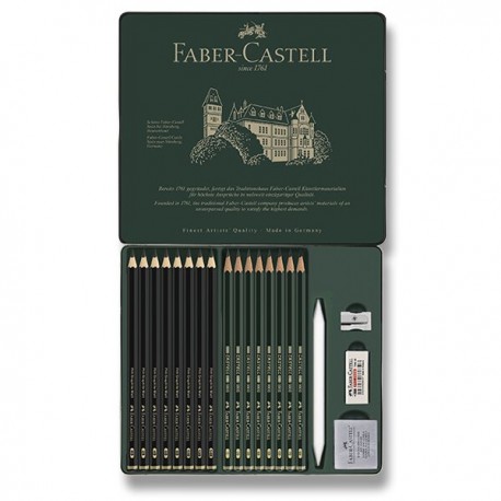 Sada tužek Faber Castell MAT 8ks a LESK 8ks + doplňky 4x