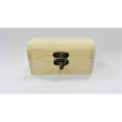 Truhla dřevěná s kováním 16 cm x 7,5 cm x 12 cm
