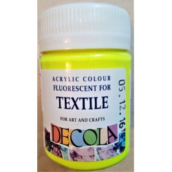 Barva na textil fluorescenční, Žlutá, Decola, 50 ml