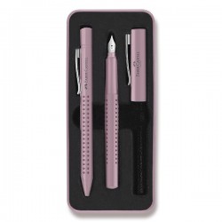 Plnící a kuličkové pero dárková sada růžová Faber Castell