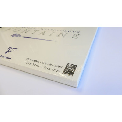 Blok na akvarel 300g/m² 100 % bavlna 24 x 30 cm 25 listů Grain demi satin Clairefontaine