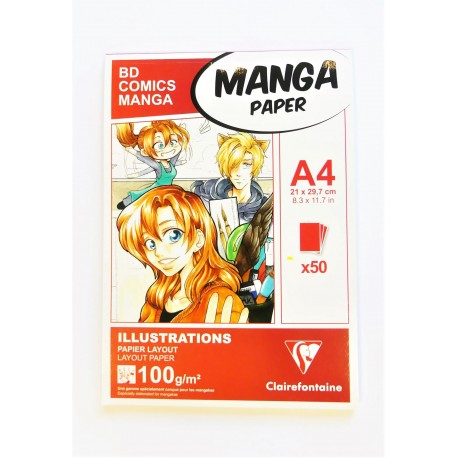 Blok A4 manga 100g/m² 50 listů Clairefontaine