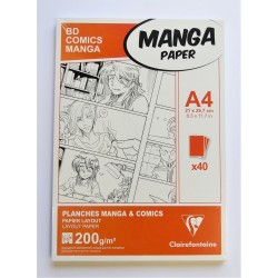 Papíry A4 manga 200g/m² 40 listů Clairefontaine
