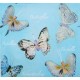 Ubrousek motýlci na modrém pozadí 33x33 cm