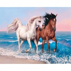 Malování podle čísel koně 40x50 cm