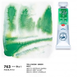 Akvarelová umělecká barva 763 Yellowish green mist White Nights Nevskaya Palitra 10 ml