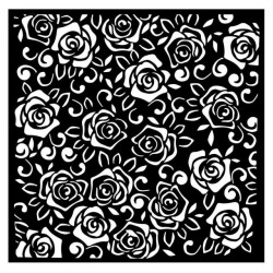 Šablona plastová Tapeta růží 18x18 cm Stamperia
