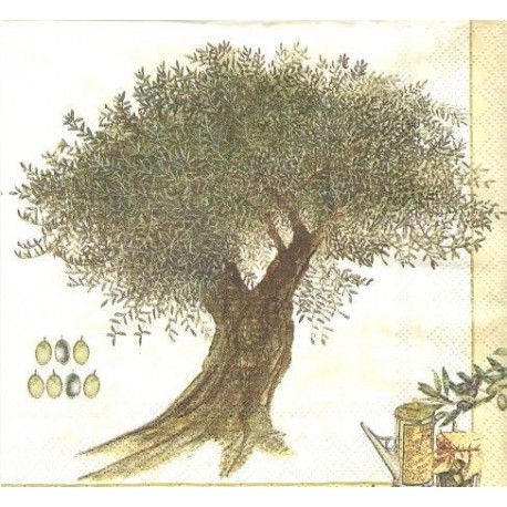 Ubrousek olivový strom 33x33 cm