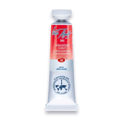 White Nights Akvarelová barva 385 Quinacridone Scarlet tuba 10 ml Nevskaya Palitra