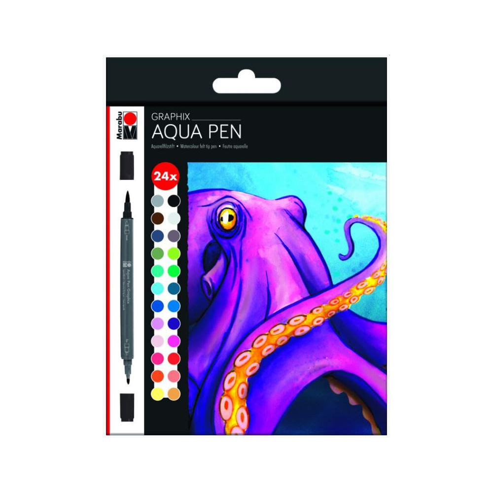 Aqua pen Graphix sada 24 kusů Octopus Marabu