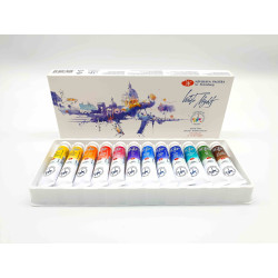 Sada akvarelových barev v tubách 12 kusů po 10 ml umělecké barvy  značky White Nights Nevskaya Palitra