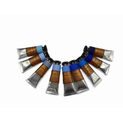 Olejové barvy Extra Fine 9x20 ml modré odstíny set Charvin Paris