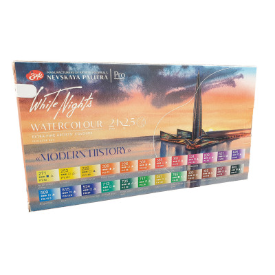 White Nights Akvarelové barvy Modern history sada 24x2,5 ml