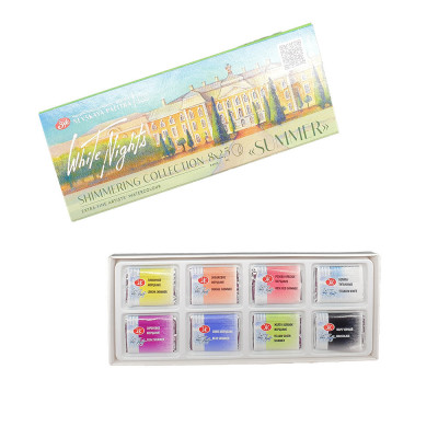 Nevskaya Palitra Akvarelové barvy White Nights Shimmer Summer 8Ks sada