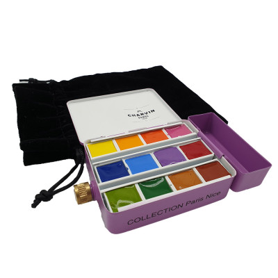 Charvin Akvarelové barvy Extra Fine 12 ks Exclusive box Violet